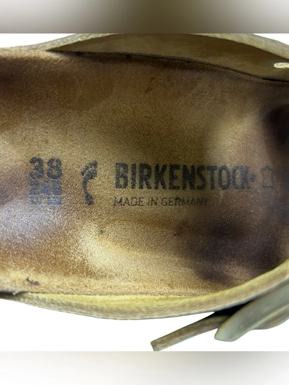 Birkenstock Womens Arizona Washed Metallic Aqua Suede Slides Sandals 38 EU/ 7 US